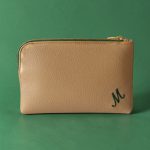 Eventail Emeraude / Simili cuir Doré