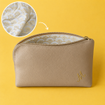 Eventail Doré / Simili Cuir Beige